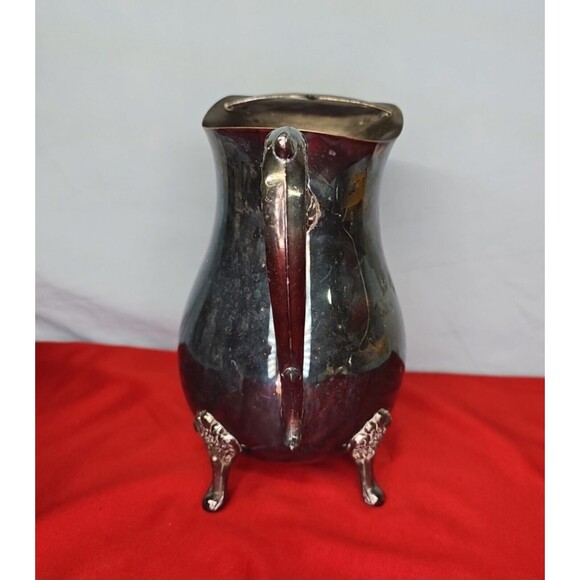 Leonard Silver Plated Water Pitcher 9''Tall Claw Footed w/Ice Guard VTG Patina - Picture 3 of 13